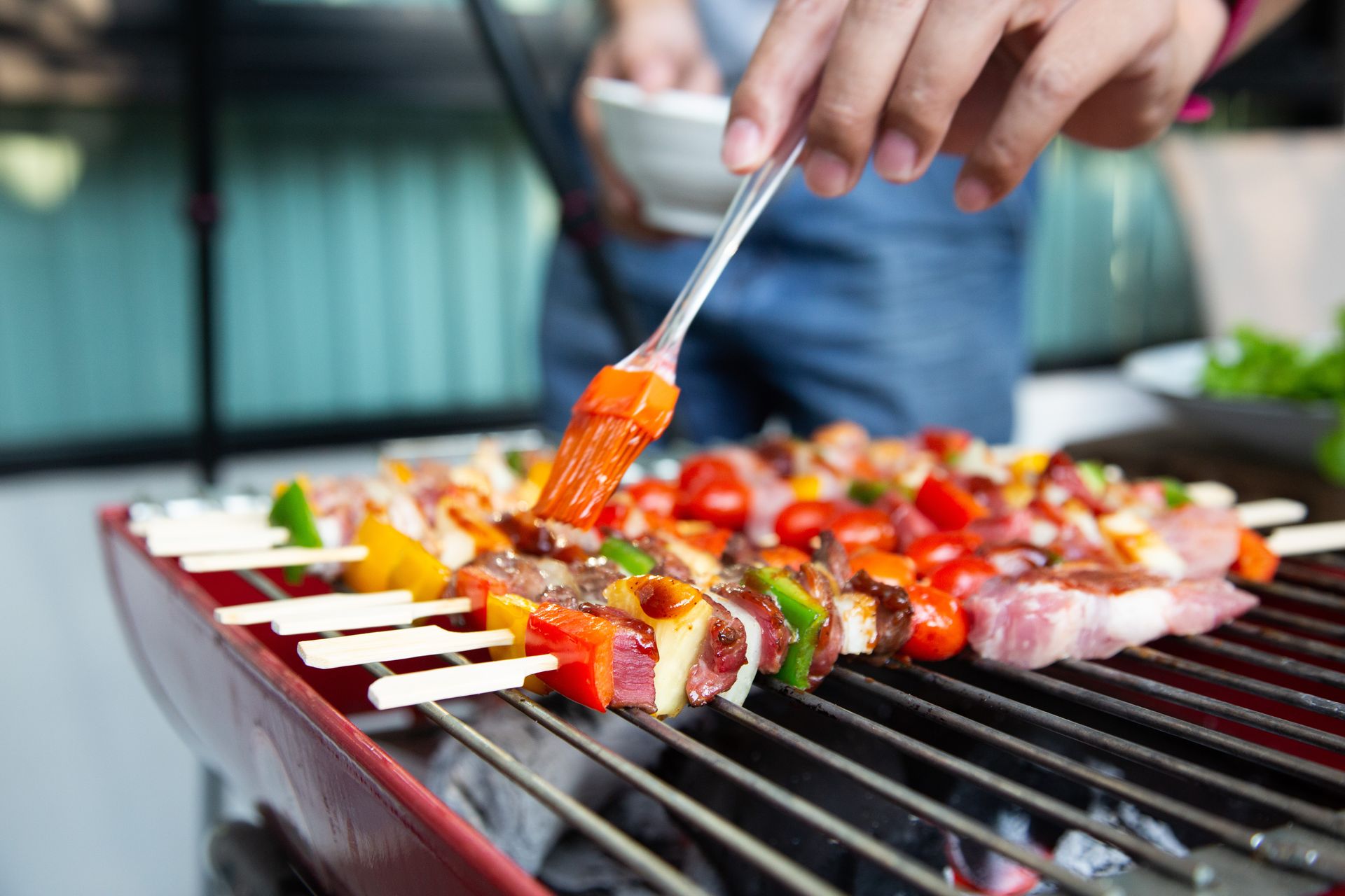 gegrillte Schaschliks