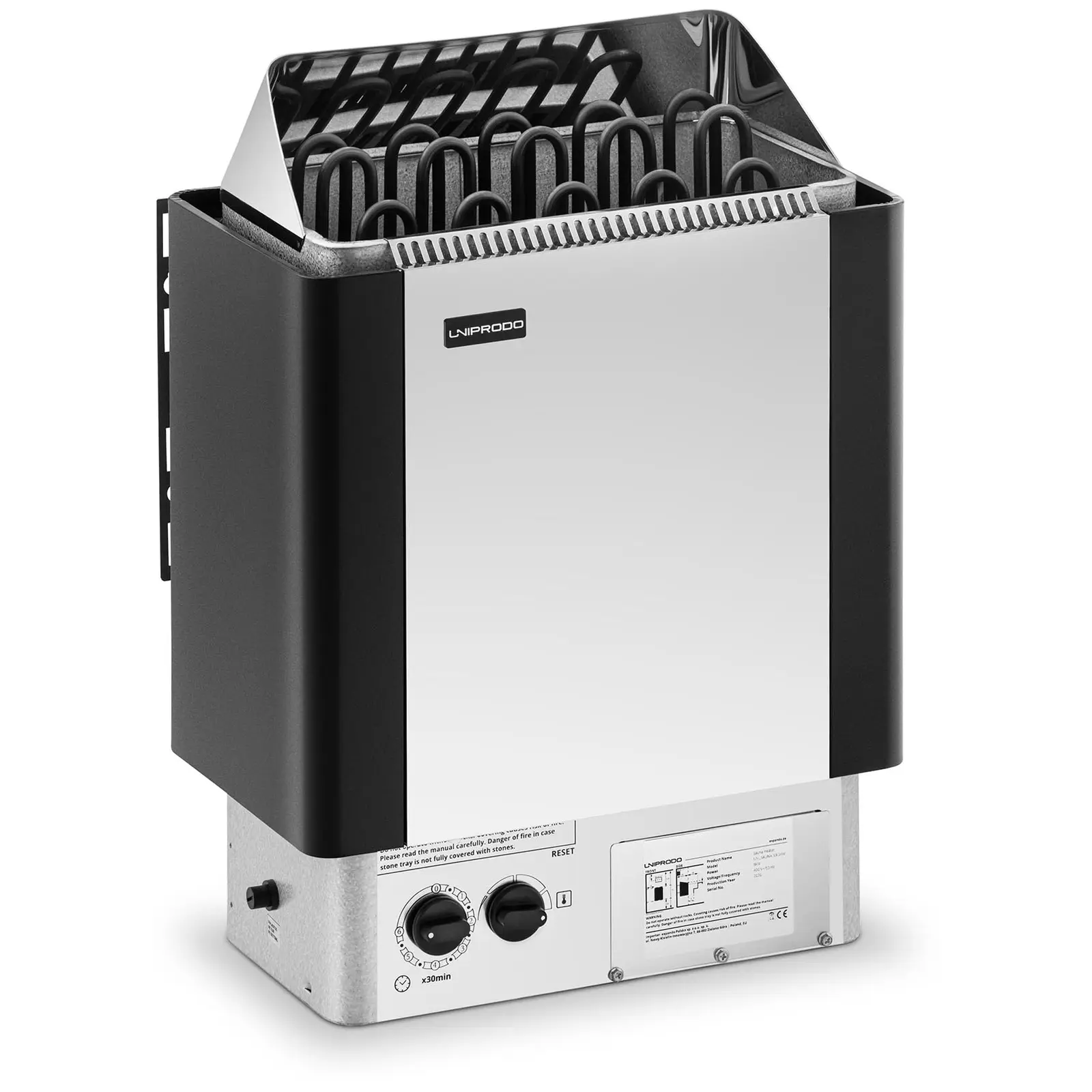 Saunaofen - 9 kW - 30 bis 110 °C - inkl. Steuerung