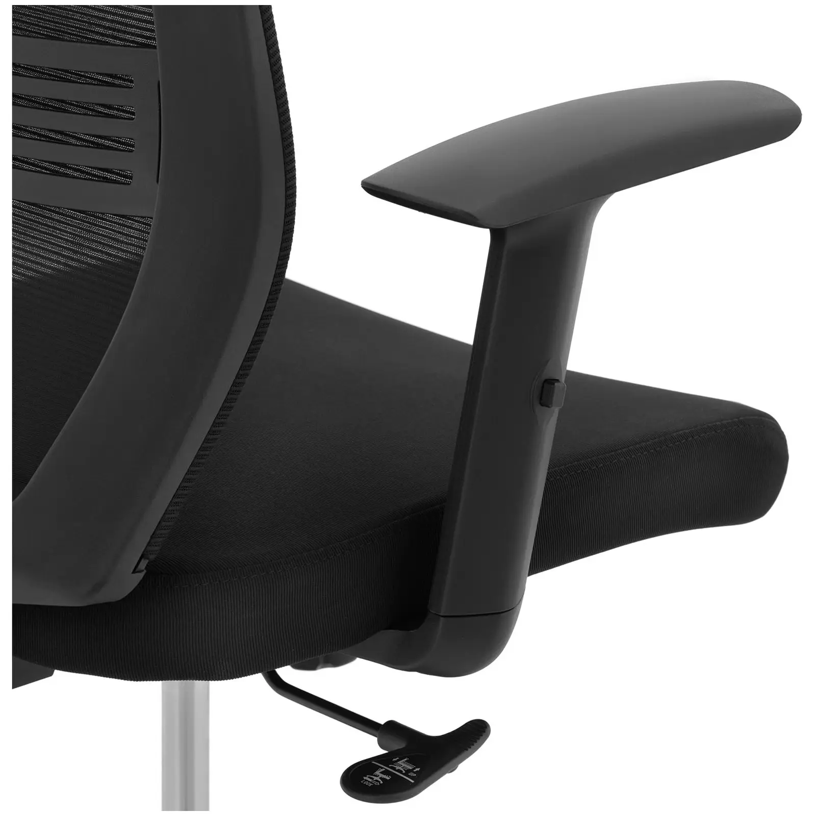 Bürostuhl - Netzrücken - Kopfstütze - 50 x 61 cm Sitz - bis 150 kg - schwarz
