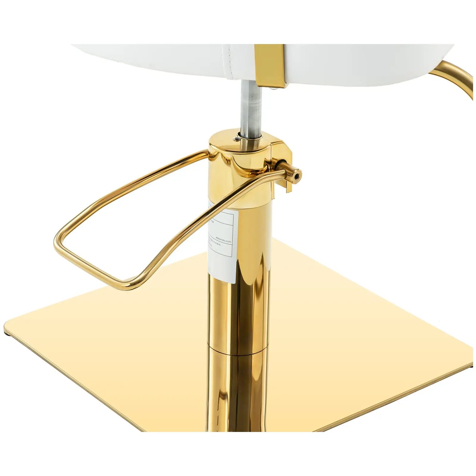 Friseurstuhl mit Fußstütze - 890 - 1020 mm - 200 kg - Golden, Weiß