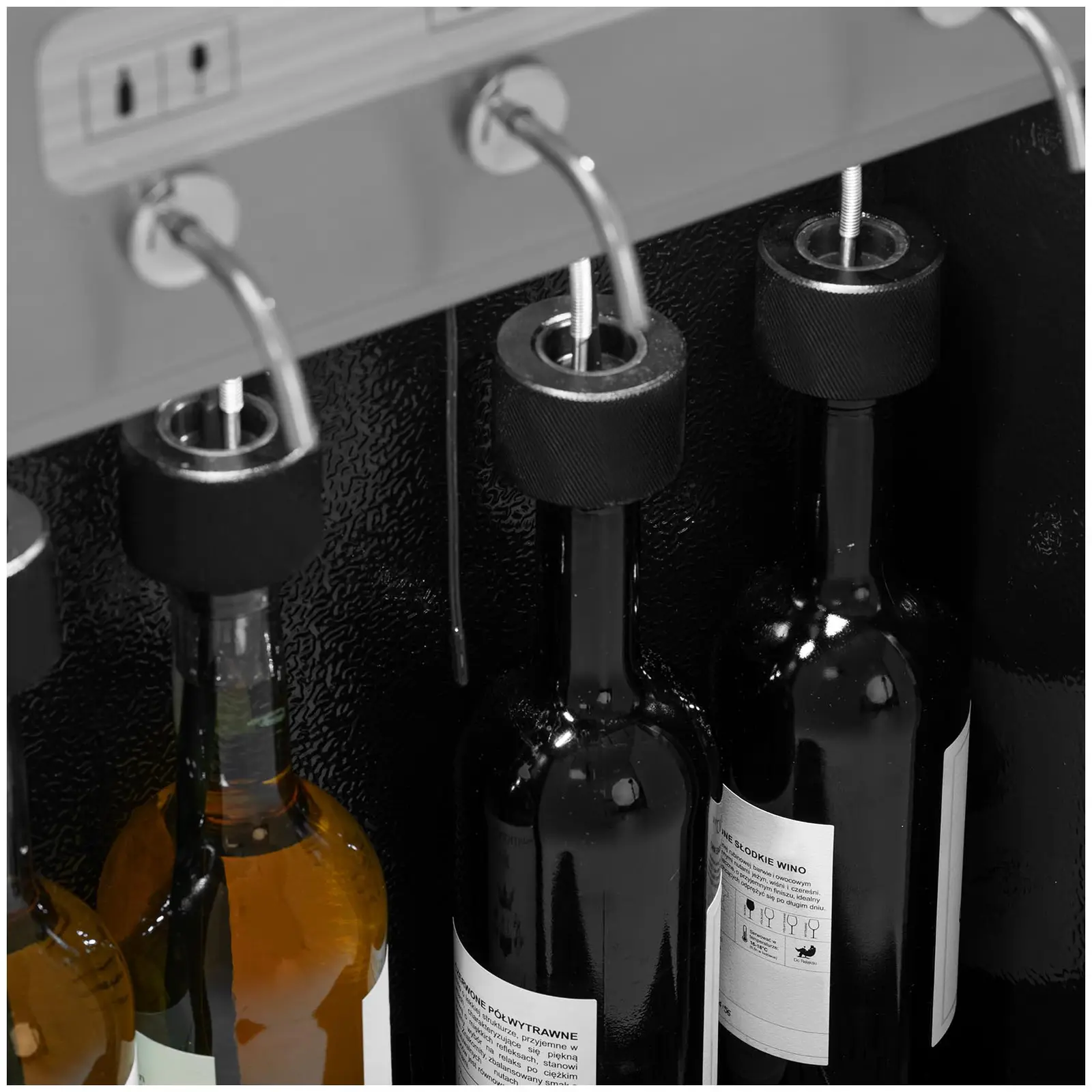 Weinkühlschrank - mit Ausschank - 4 Flaschen - Edelstahl