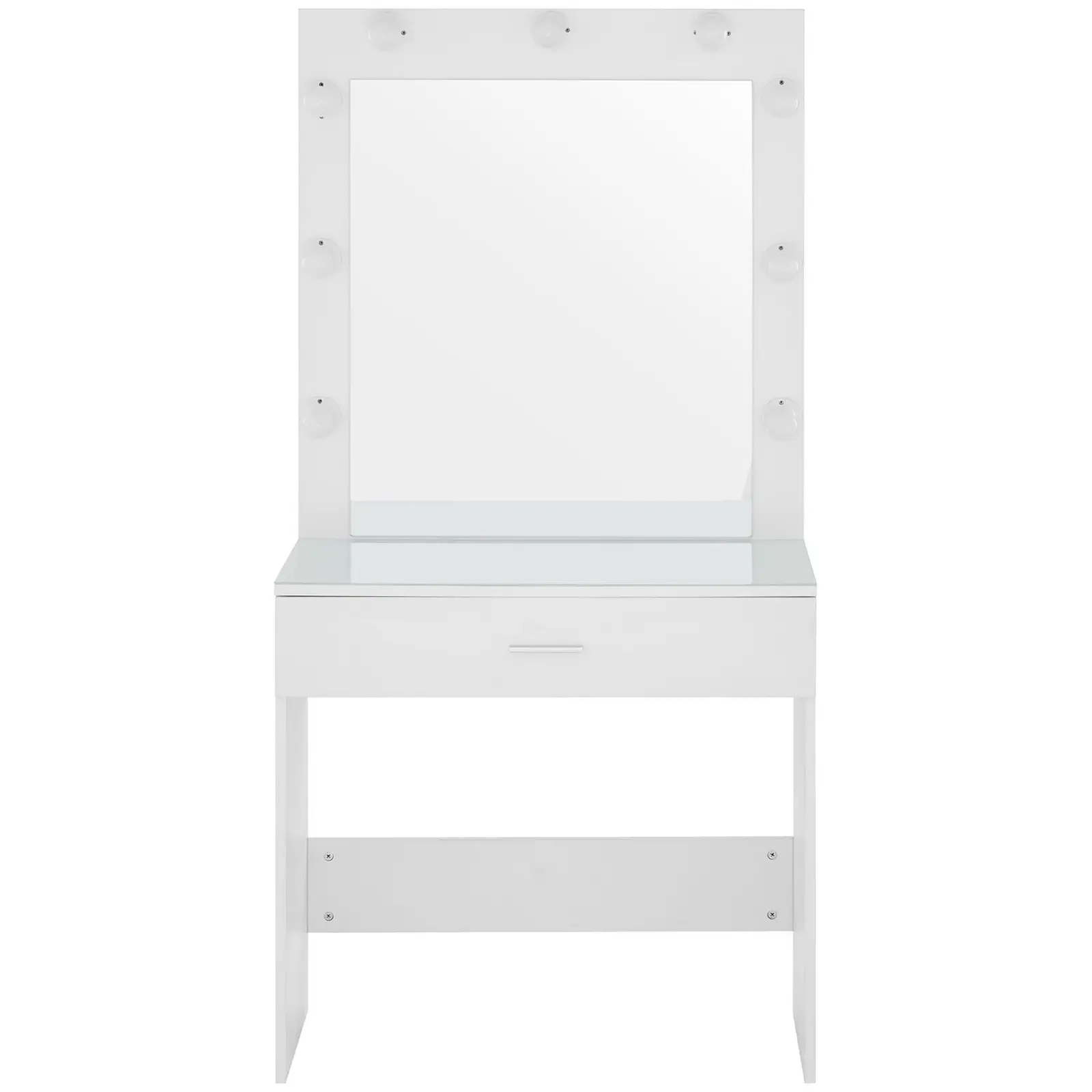  Schminktisch mit Spiegel und Licht - 80 x 40 x 160 cm - weiß