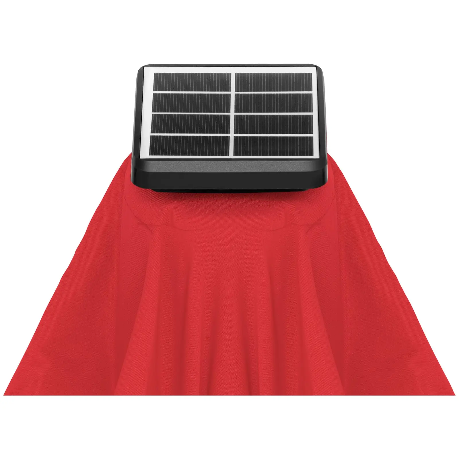 Sonnenschirm mit LED - rot - rund - Ø 300 cm - neigbar