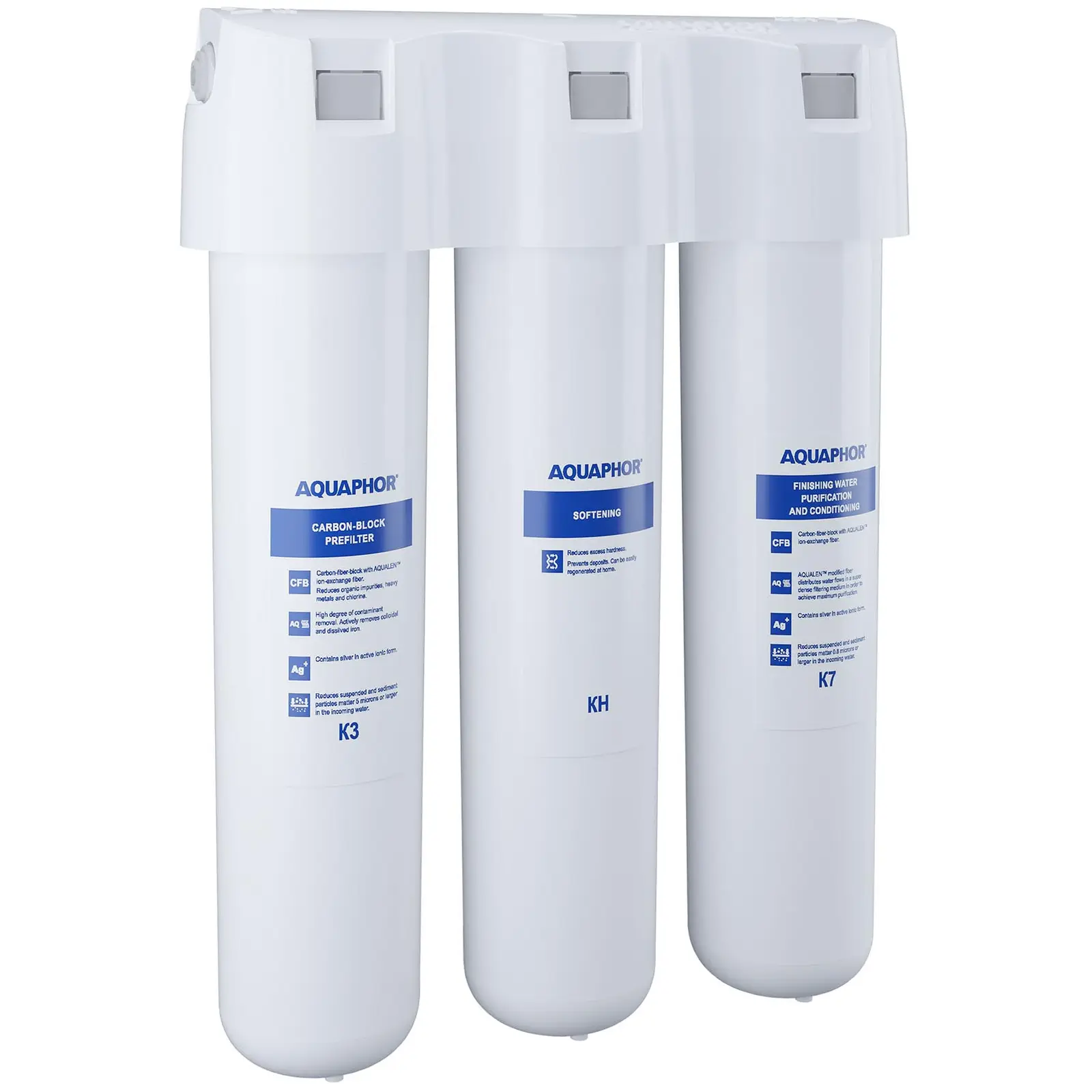 Aquaphor Aktivkohle-System - für Wasser - dreistufig - 2l/min - inkl. Wasserhahn