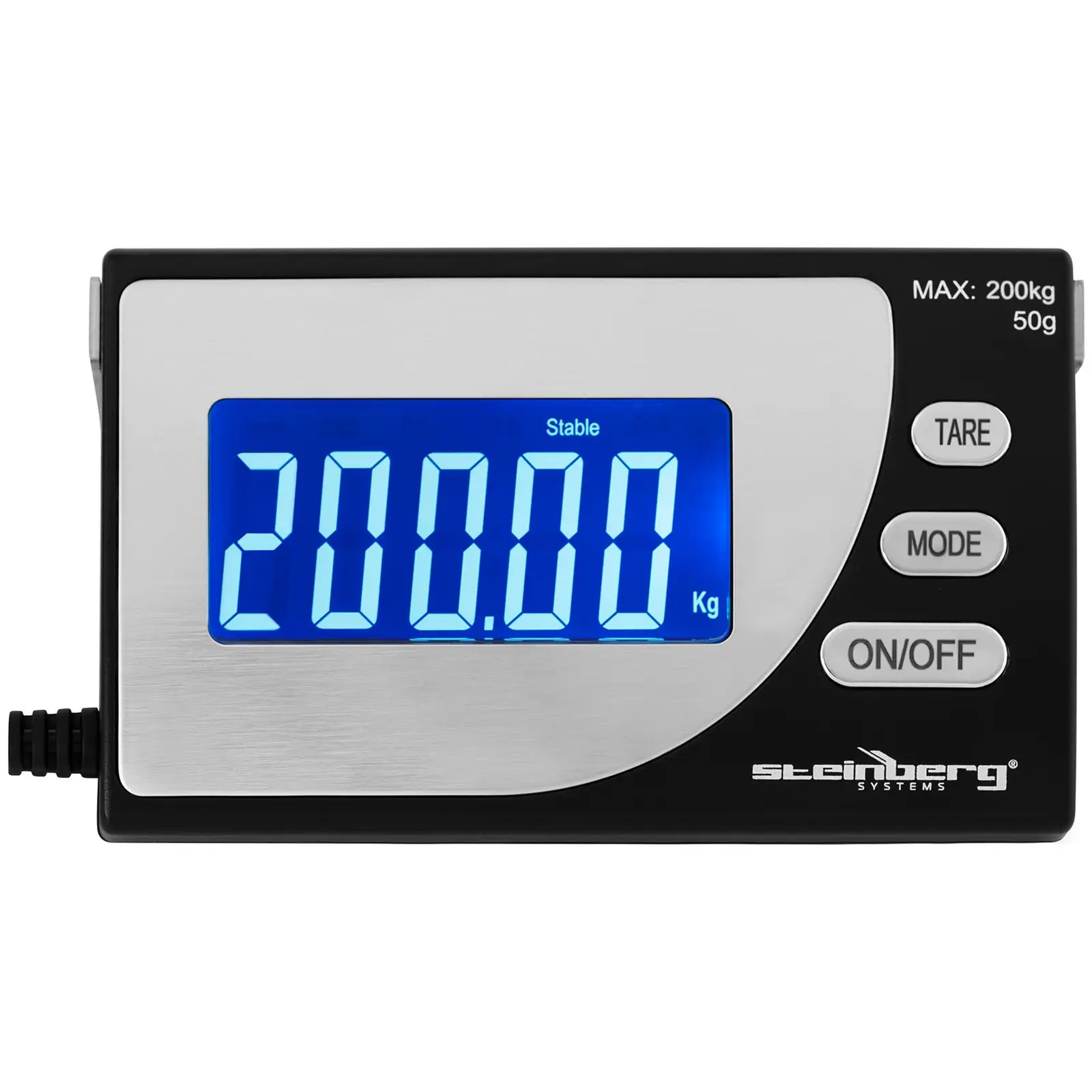 Digitale Paketwaage - 200 kg / 50 g - 30 x 30 cm - externes LCD