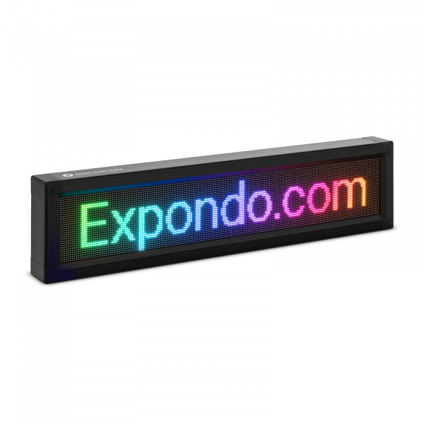 B-Ware LED-Laufschrift - 192 x 32 farbige LED - 67 x 19 cm - programmierbar via iOS / Android