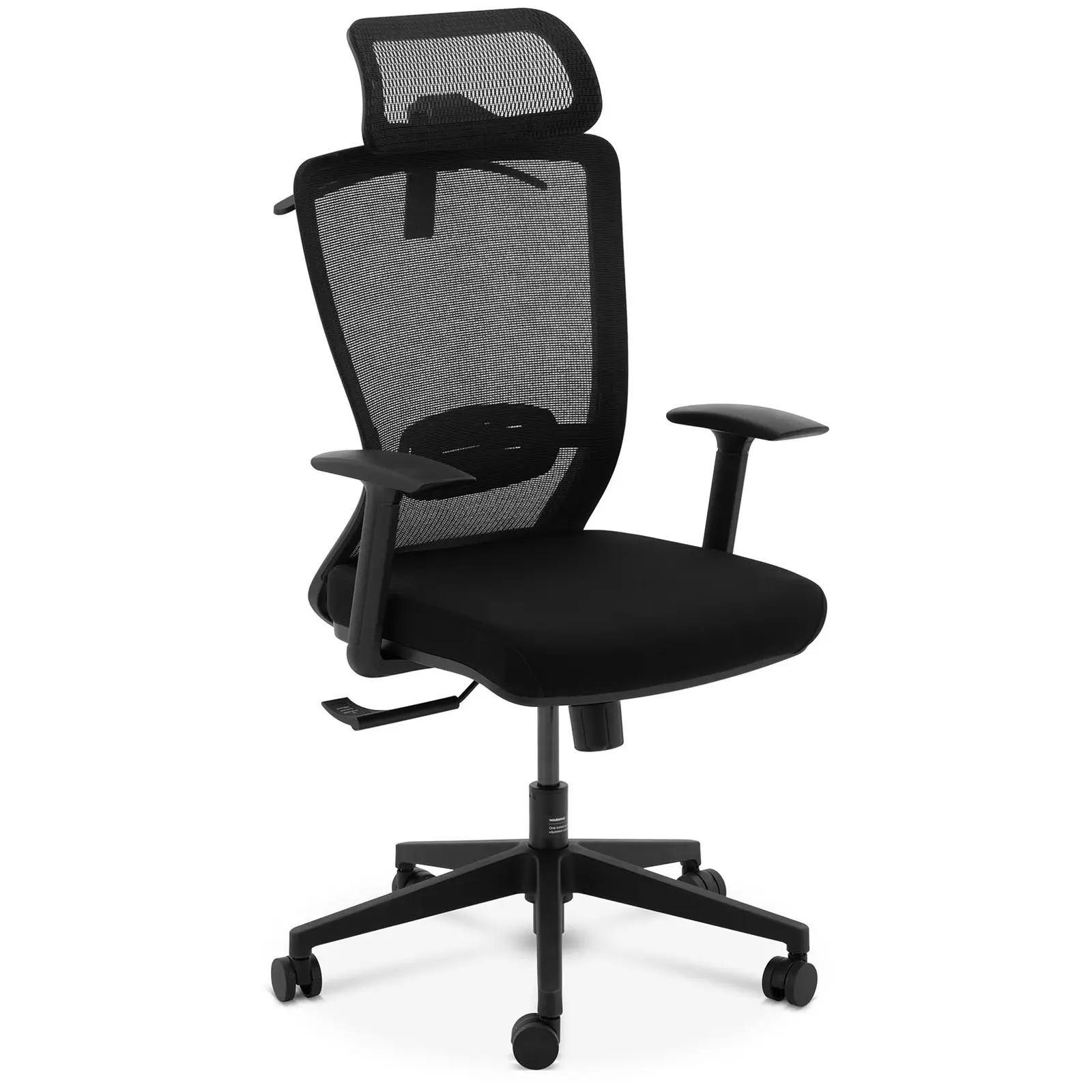 B-Ware Bürostuhl - Netzrücken - Kopfstütze - 50 x 50 cm Sitz - bis 150 kg - schwarz