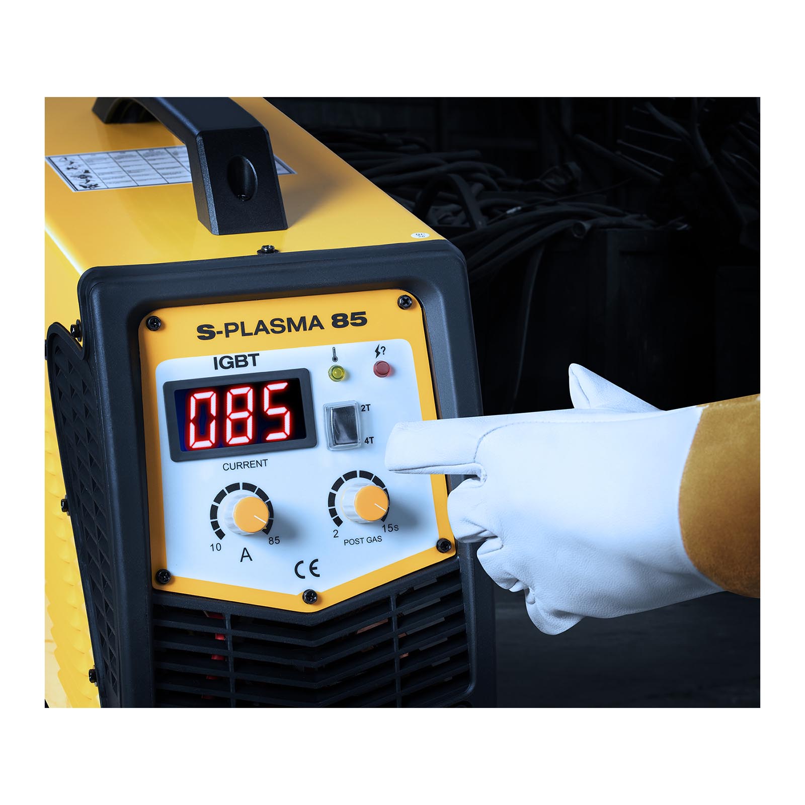 Schweißset CNC Plasmaschneider - 85 A - 400 V - Pilotzündung + Schweißhelm – Pokerface