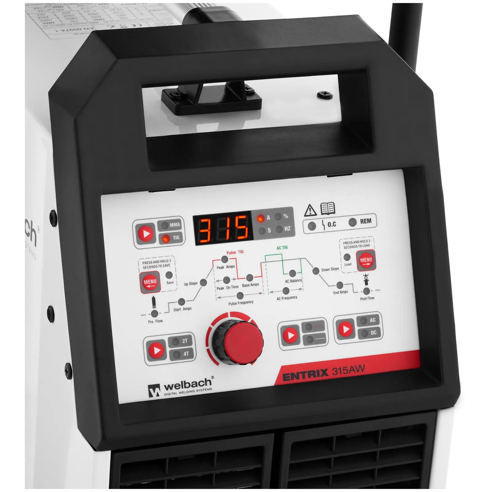 ALU-Schweißgerät - 315 A - 400 V - Digital - Puls - Wasserkühlung