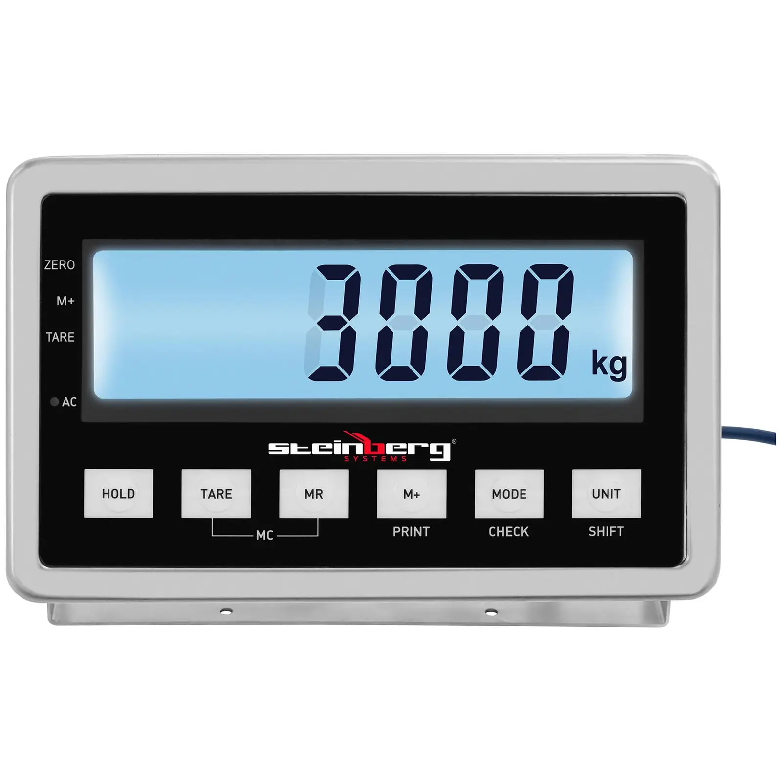 Bodenwaage - 3000 kg / 1 kg - 1000 x 1000 mm - LCD