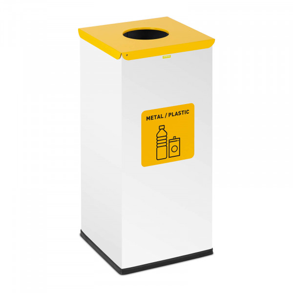 Abfalleimer - 60 L - weiß - Wertstoff Label