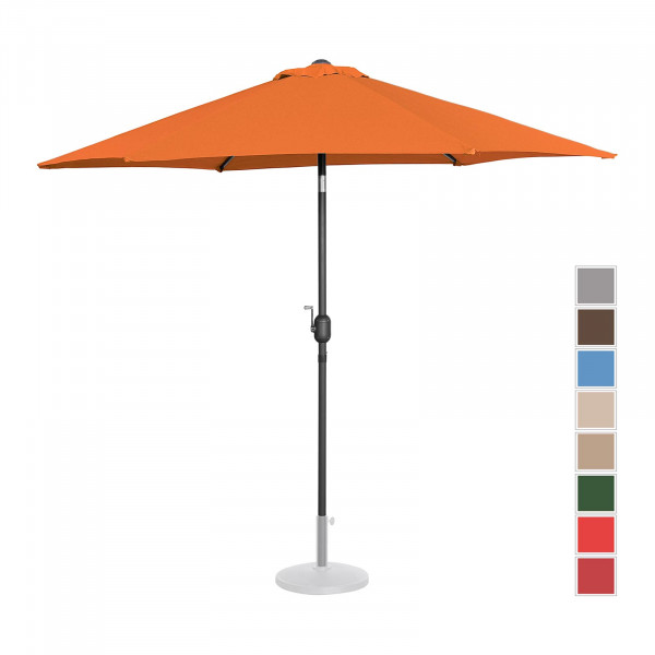 B-Ware Sonnenschirm groß - orange - sechseckig - Ø 270 cm - neigbar