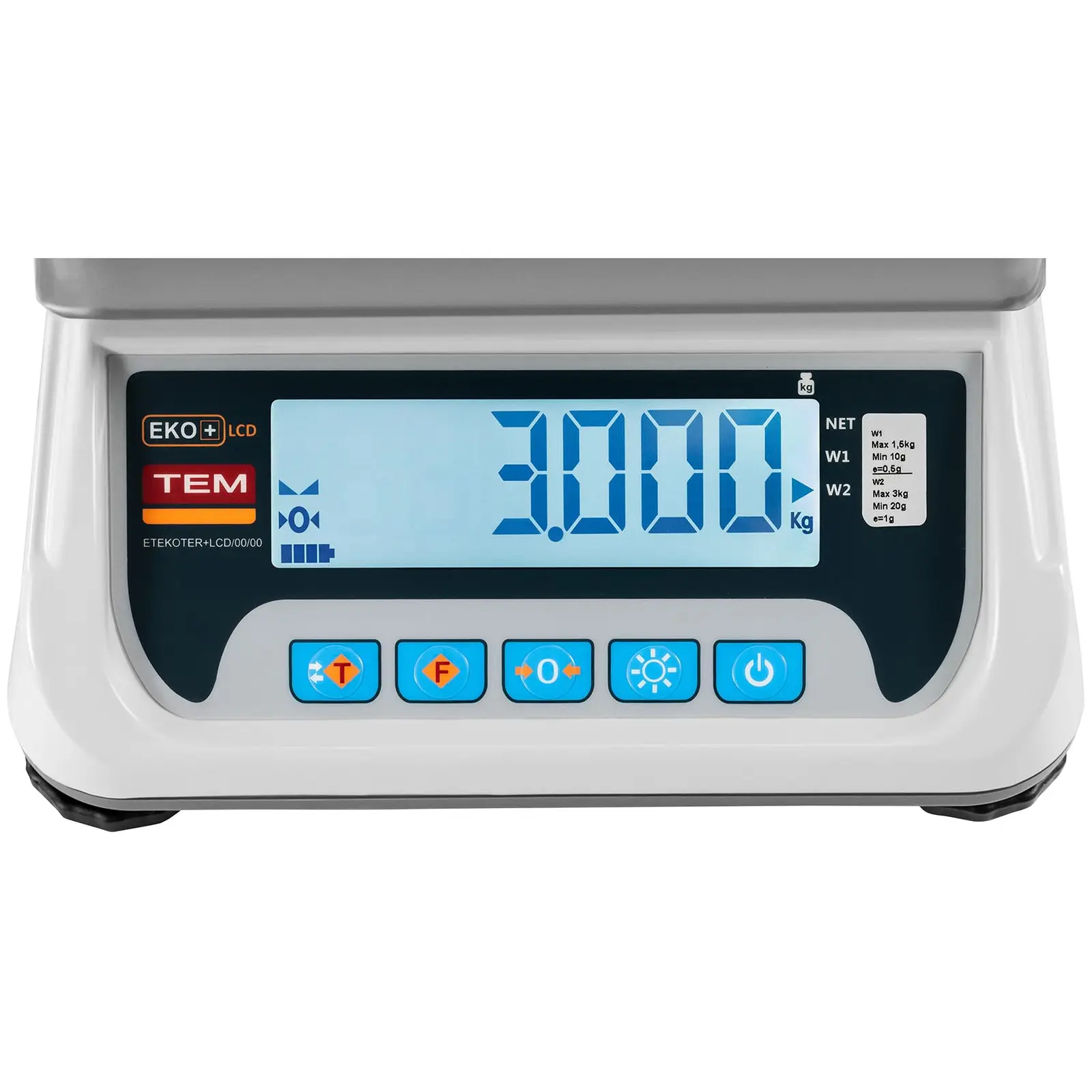 Tischwaage - geeicht Zone 1 - 3 kg / 1 g - LCD