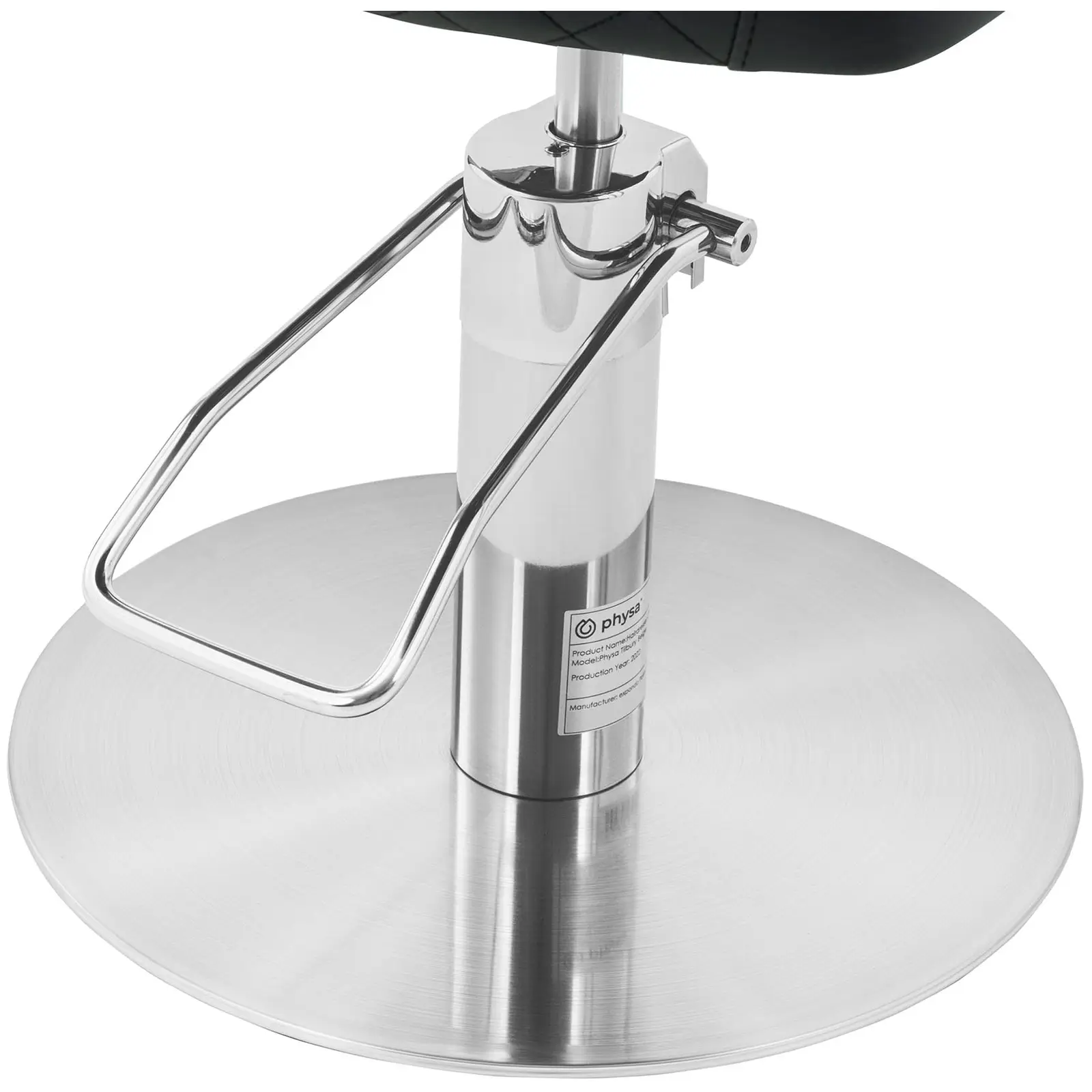 Friseurstuhl mit Fußstütze - 870 - 1020 mm - 200 kg - Schwarz, Silbern