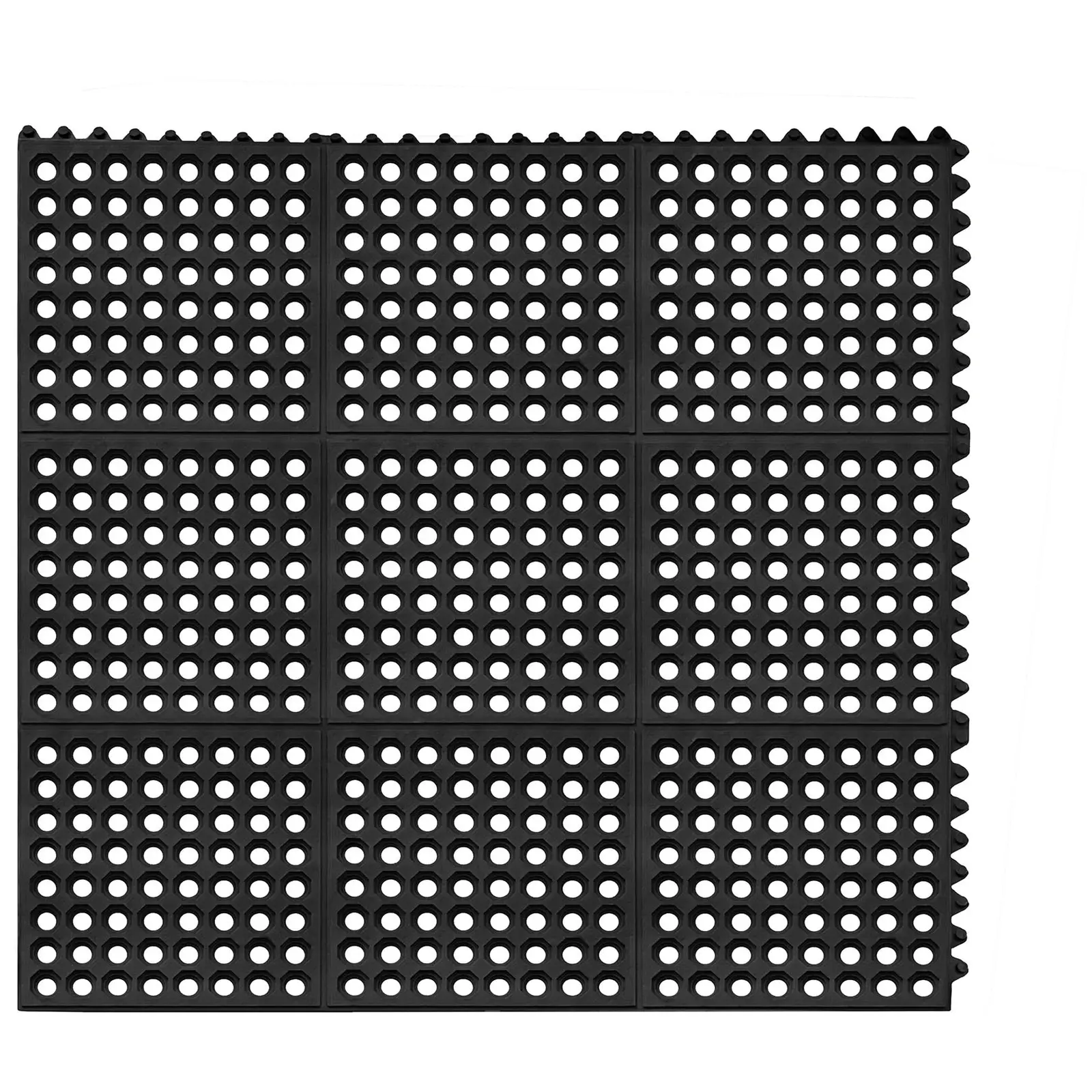 Ringgummimatte - 92 x 92 x 1 cm - schwarz
