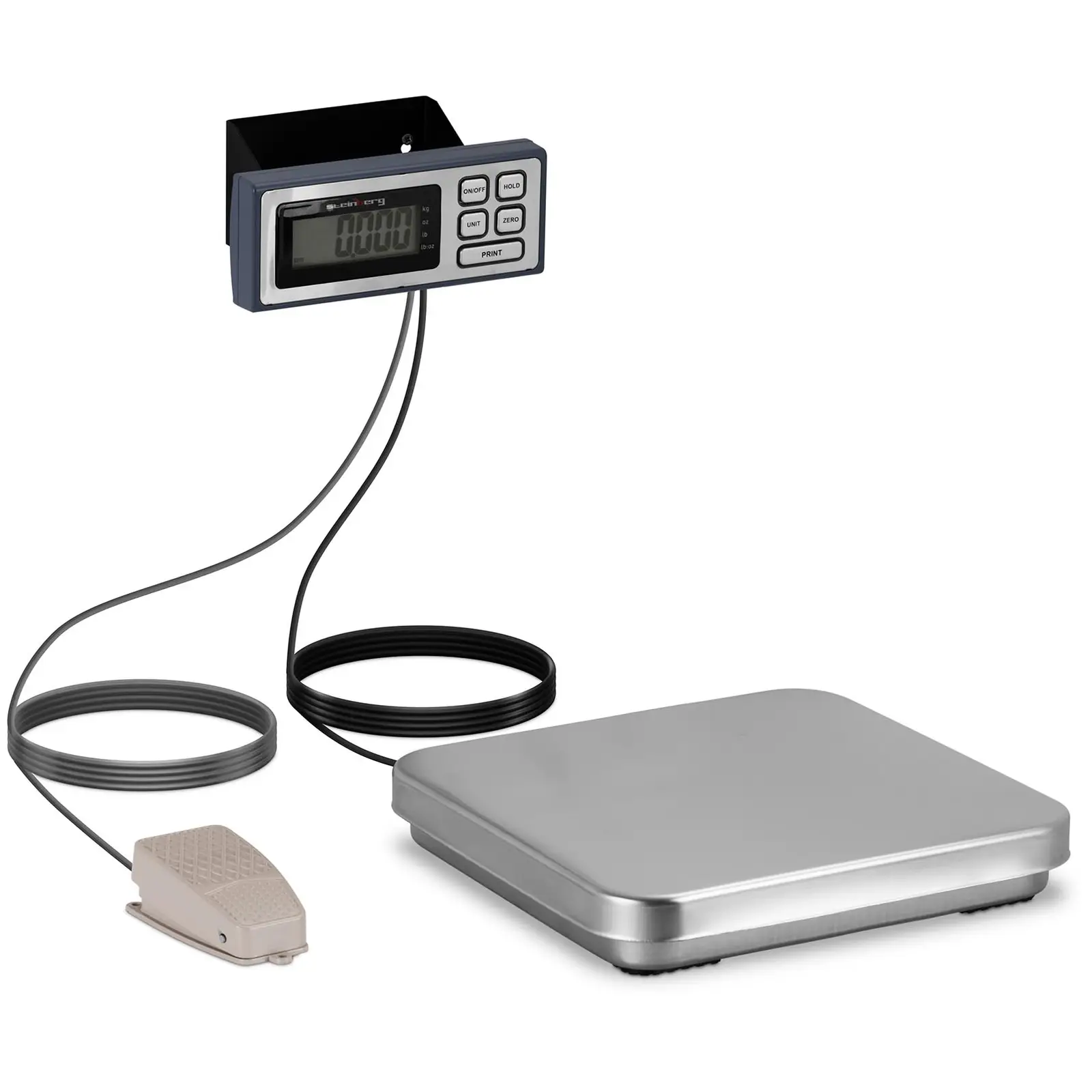 Digitale Küchenwaage - Fußpedal - 10 kg / 2 g - 320 x 310 mm - LCD