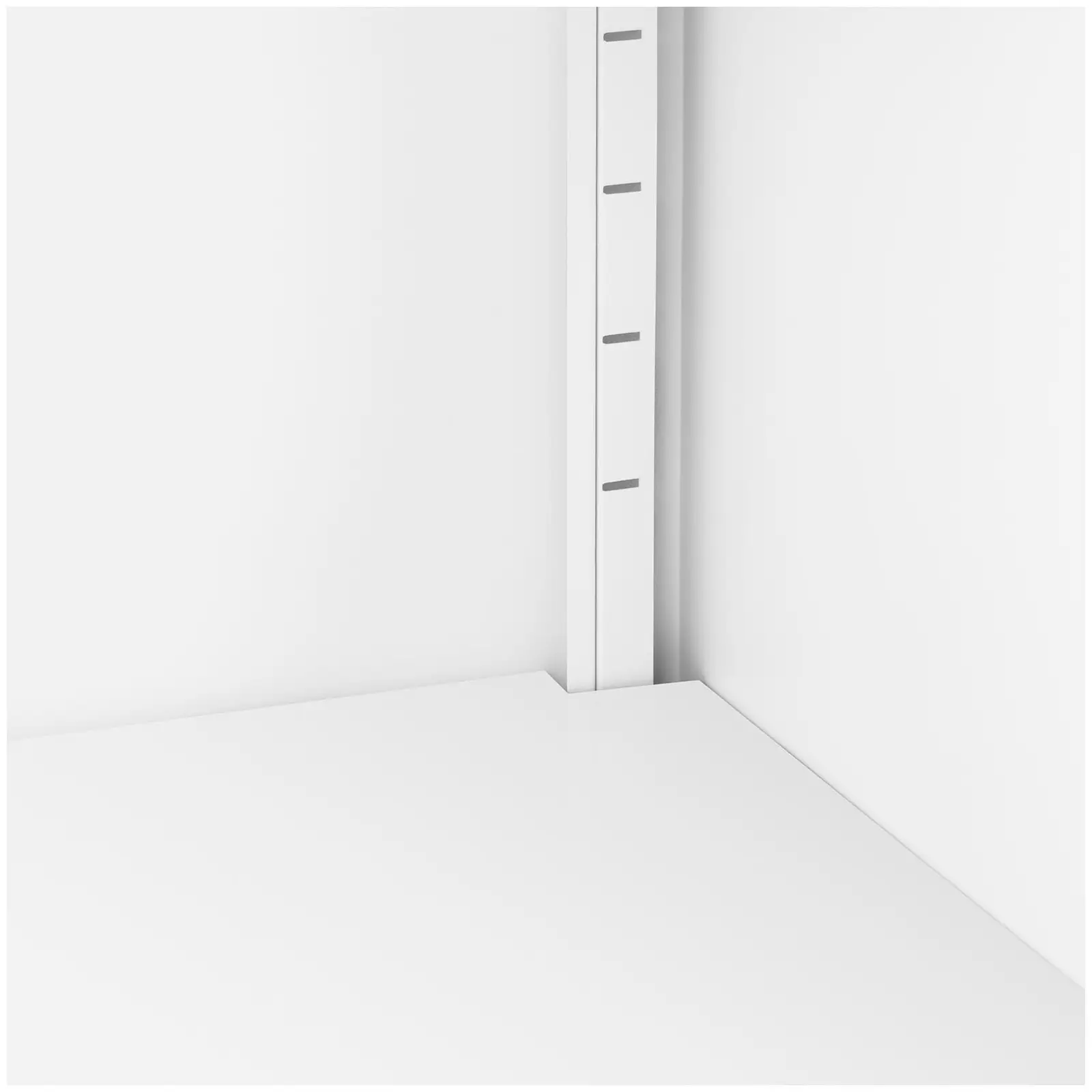 Metallschrank - 102 cm - 2 Regalböden - weiß