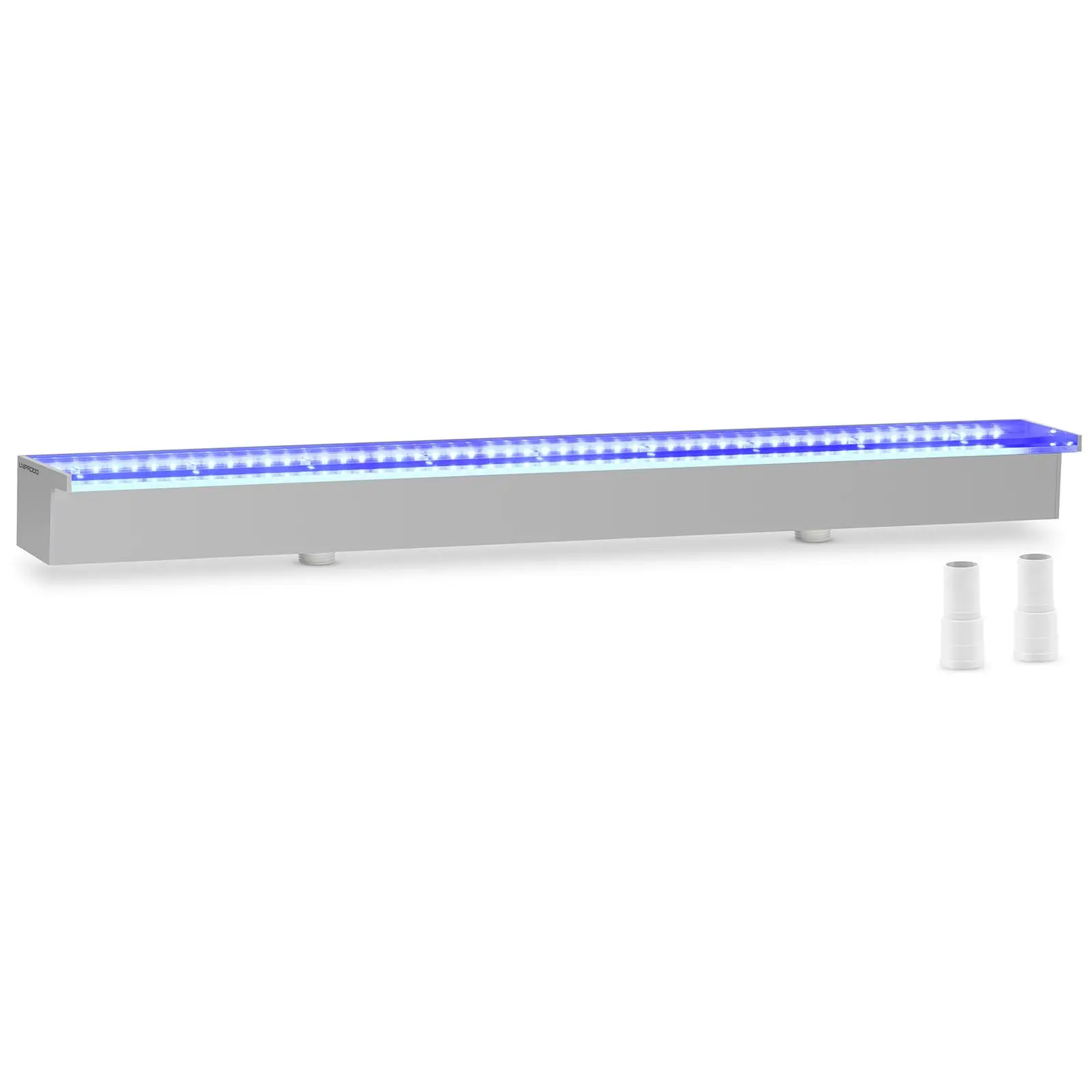 Schwalldusche - 90 cm - LED-Beleuchtung - Blau / Weiß - 30 mm Wasserauslauf