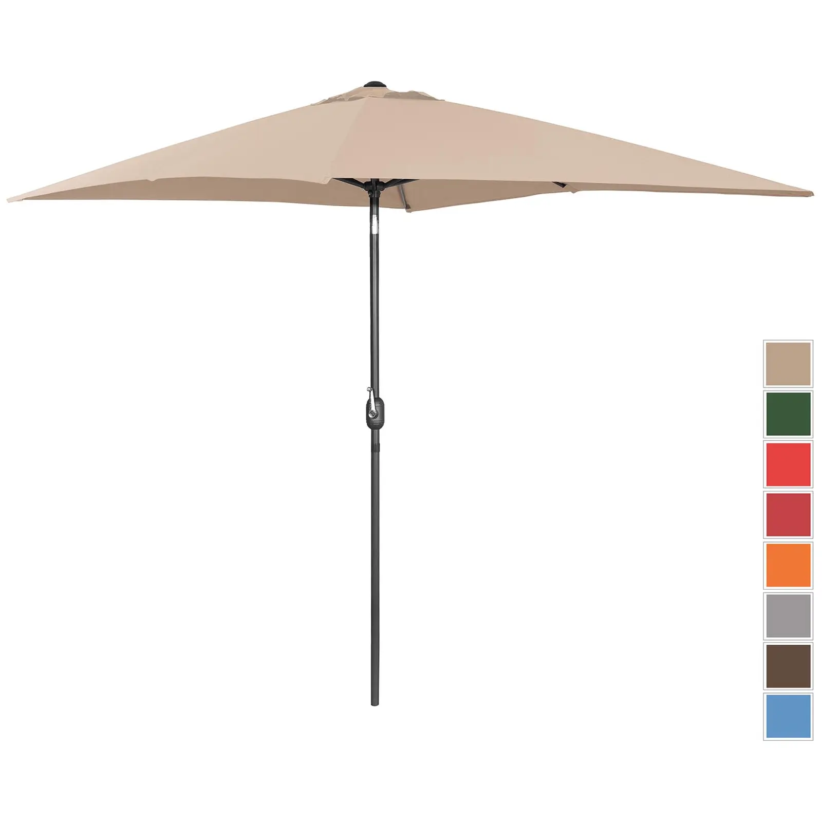 B-Ware Sonnenschirm groß - cremefarben - rechteckig - 200 x 300 cm - neigbar