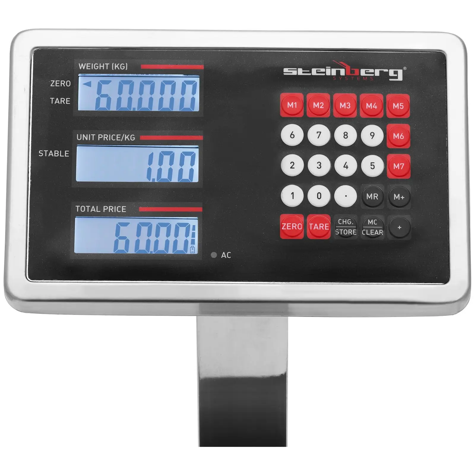 Kontrollwaage  - 60 kg / 0,005 kg - 290 x 340 x 92 mm - kg - LCD
