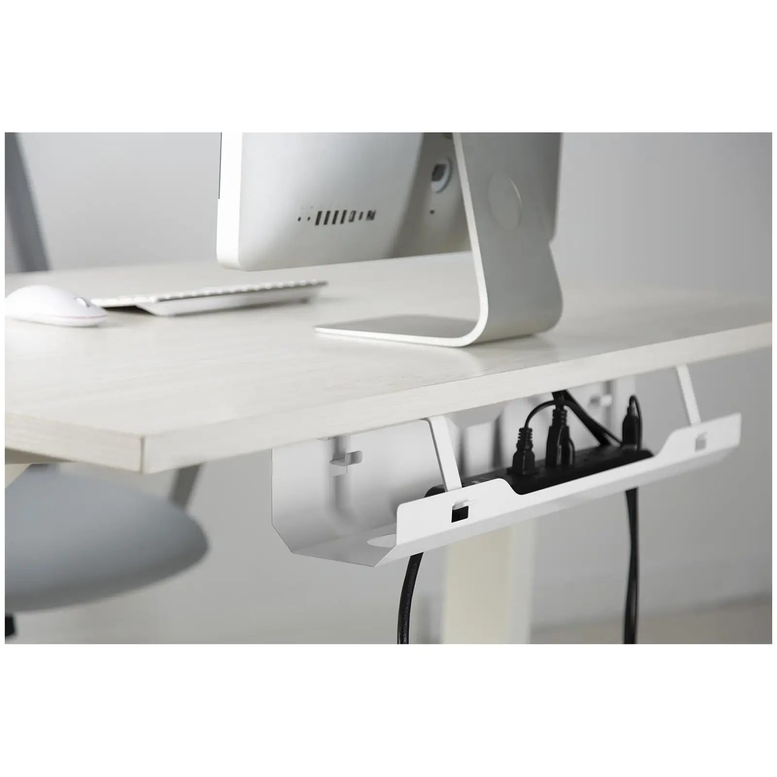 Kabelkanal Schreibtisch - 600 x 135 x 108 mm -  Weiß
