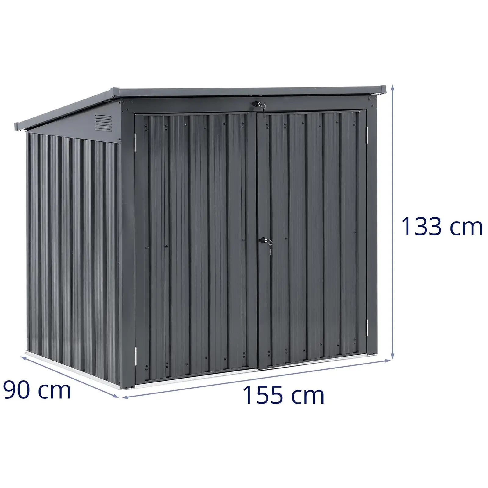 Mülltonnenbox Metall - 2 Tonnen (240 L) - abschließbar