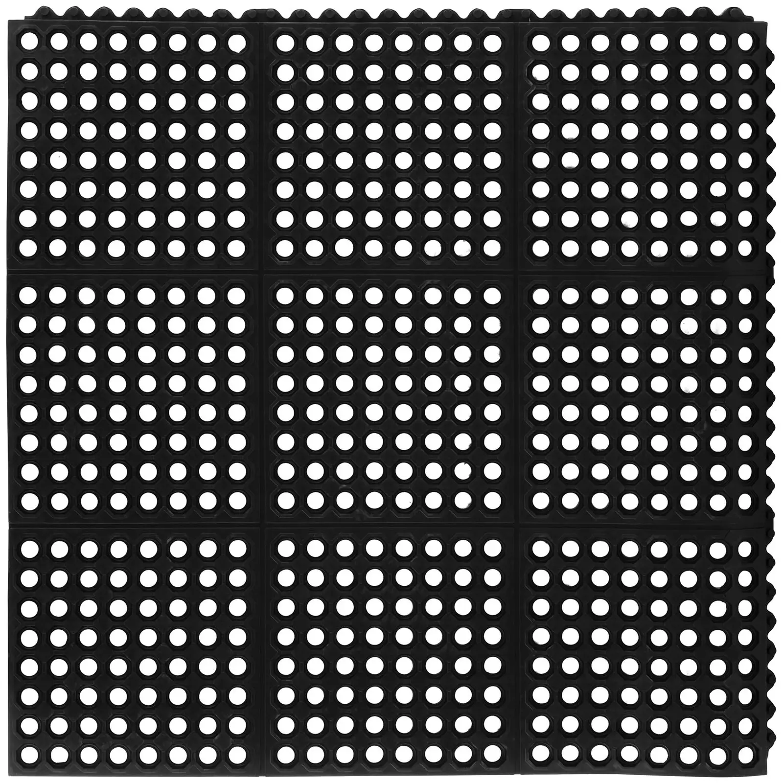 Ringgummimatte - 100 x 100 x 1 cm - schwarz