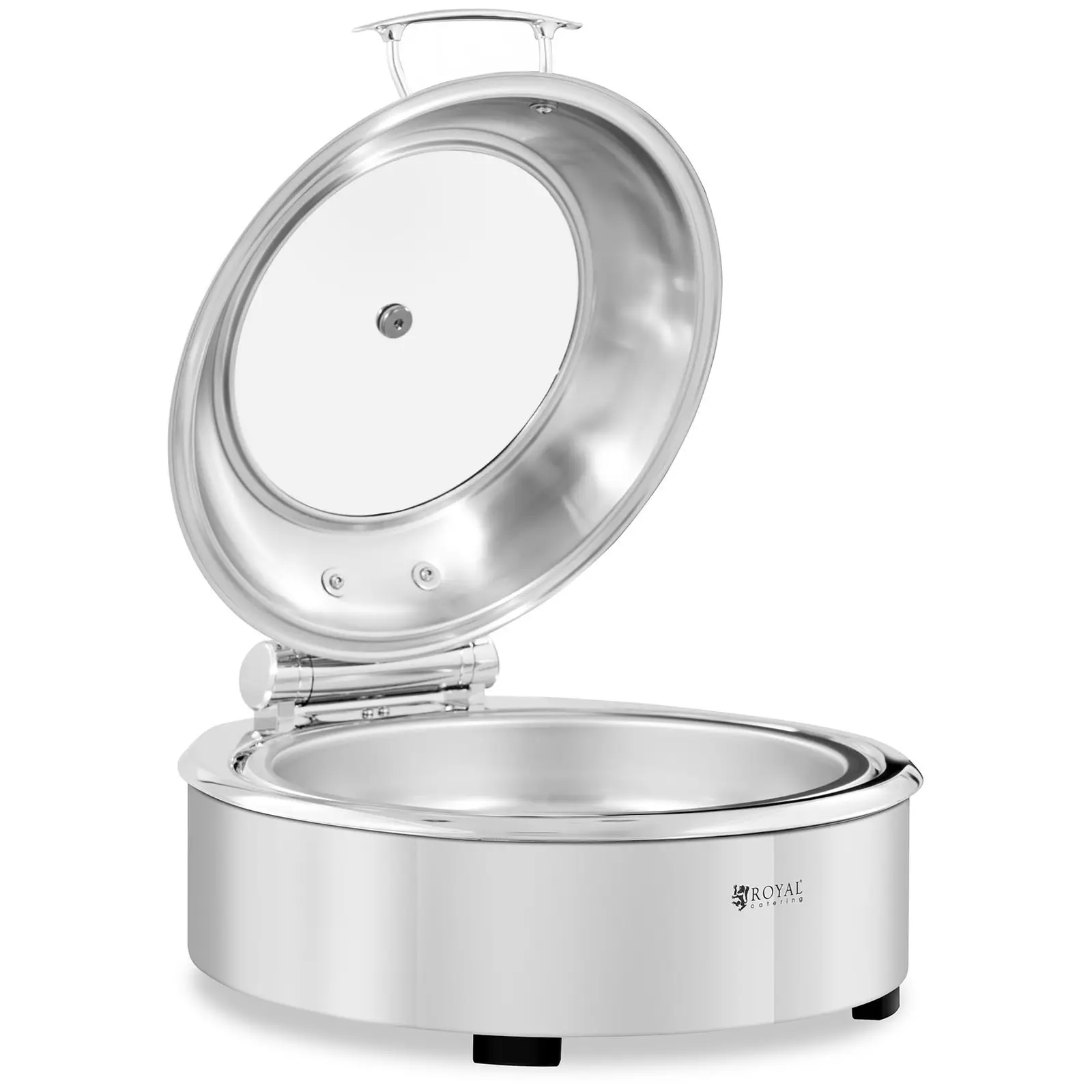Chafing Dish - rund mit Sichtfenster - Royal Catering - 5,5 L