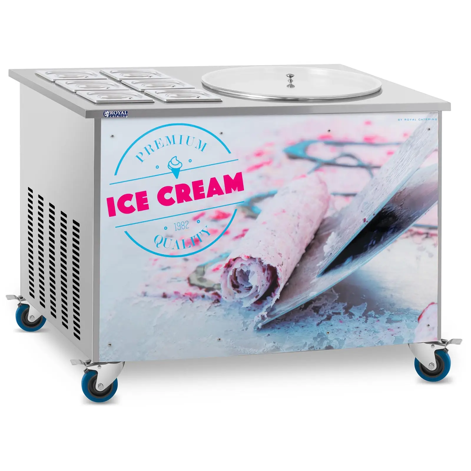 Roll-Eismaschine Gebratenes Eis Maschine Ice Cream Rolls Thai Eis 50 x 50 cm 