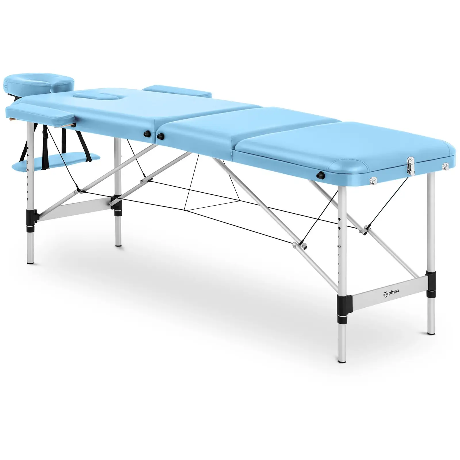 Massageliege klappbar - 185 x 60 x 60-81 cm - 180 kg - Turquoise